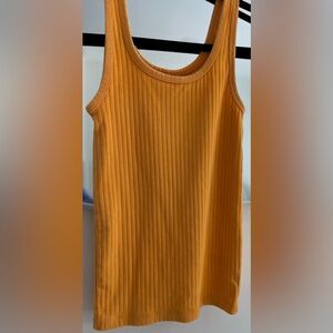 Aerie Orange Ribbed Tank Top XS